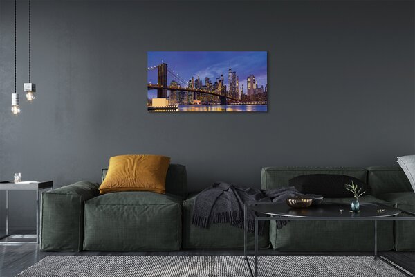 Tablouri canvas Podul apus de soare panoramă