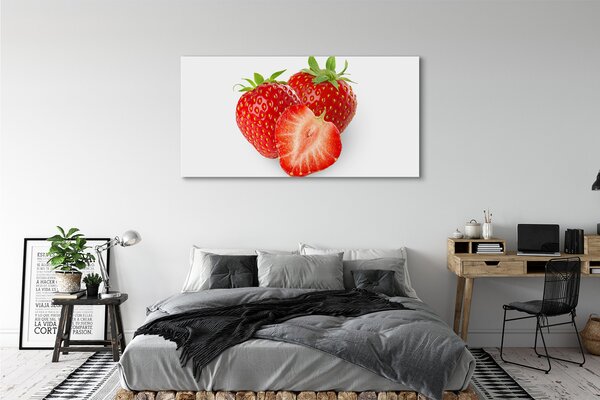 Tablouri canvas Căpșunile pe fundal alb