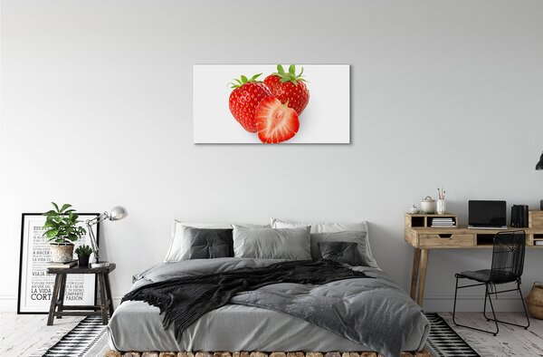 Tablouri canvas Căpșunile pe fundal alb