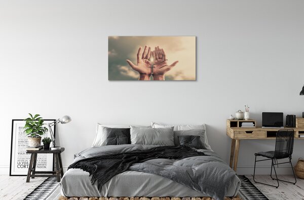 Tablouri canvas Cross Hands cer