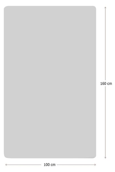 Covor PRETTY, 100x160 cm, forma dreptunghiulara, poliester/stofa catif