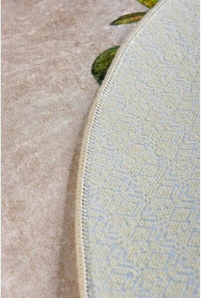 Covoras de baie CUP DJT, 100x100 cm, forma rotunda, multicolor, fibre
