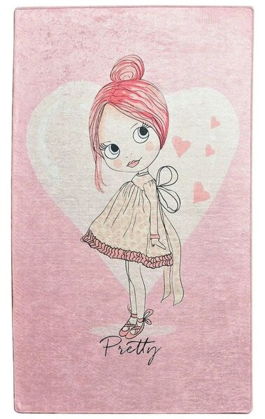 Covor PRETTY, 100x160 cm, forma dreptunghiulara, poliester/stofa catif