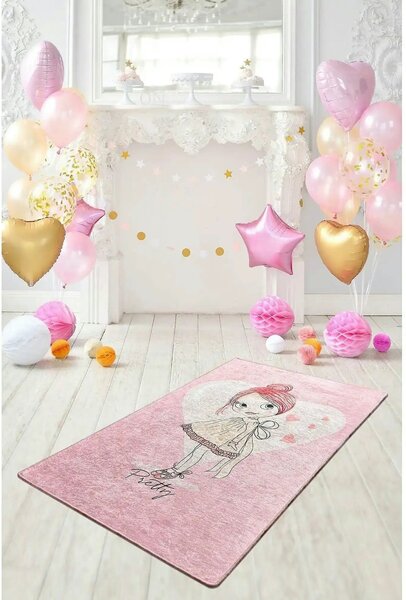 Covor PRETTY, 100x160 cm, forma dreptunghiulara, poliester/stofa catif