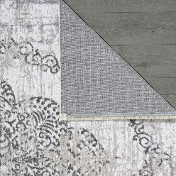 Covor JASMINE 1423, 160x230 cm, forma dreptunghiulara, poliester, gri/