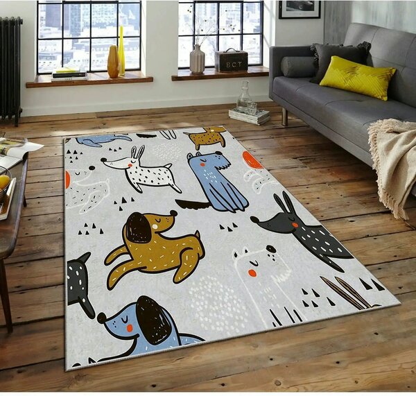 Covor ASR CRPT-6, 160x230 cm, forma dreptunghiulara, poliester, multic