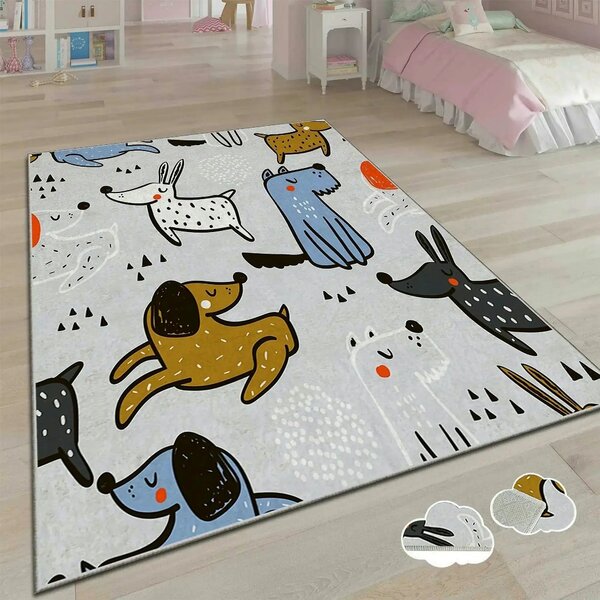 Covor ASR CRPT-6, 160x230 cm, forma dreptunghiulara, poliester, multic