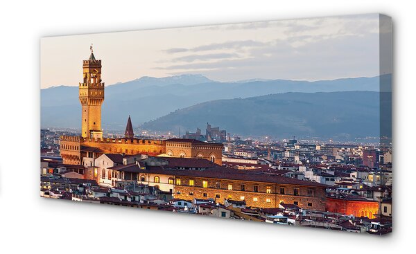 Tablouri canvas Italia Castelul apus de soare panoramă