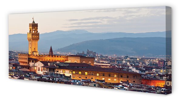 Tablouri canvas Italia Castelul apus de soare panoramă
