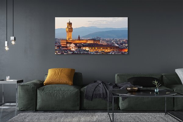 Tablouri canvas Italia Castelul apus de soare panoramă