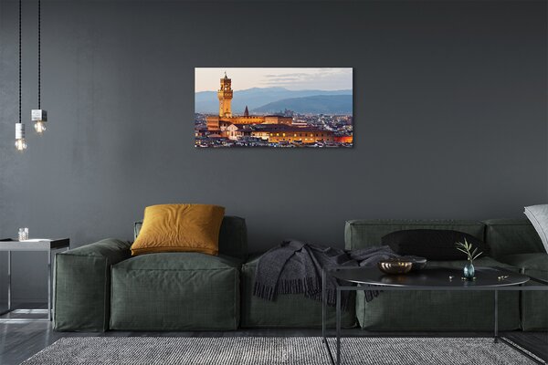 Tablouri canvas Italia Castelul apus de soare panoramă