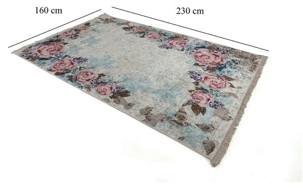 Covor, 120x180 cm, forma dreptunghiulara, poliester, multicolor, ASR C