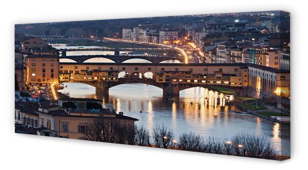 Tablouri canvas Italia Poduri râu noapte