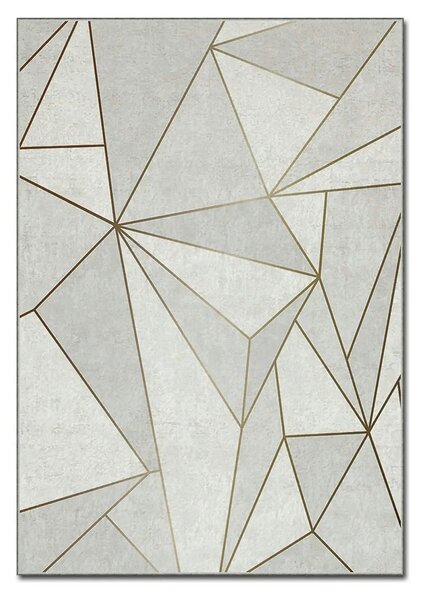 Covor, 160x230 cm, forma dreptunghiulara, poliester, bej/gri, ASR CRPT