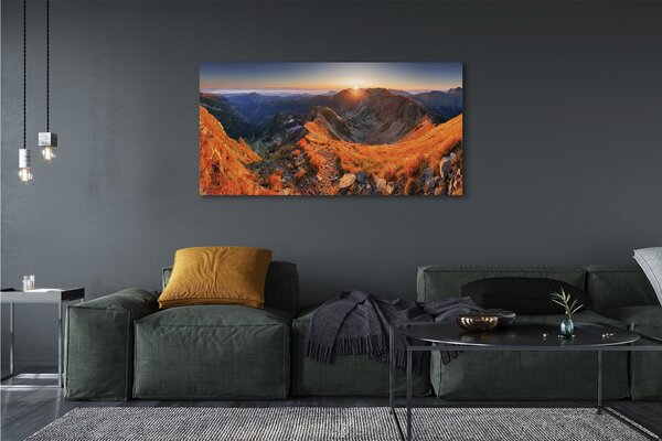 Tablouri canvas apus de soare la munte