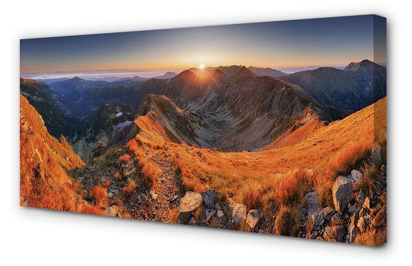 Tablouri canvas apus de soare la munte