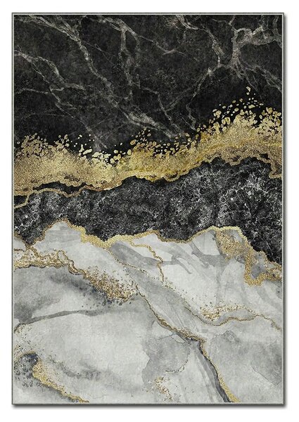 Covor, 80x140 cm, forma dreptunghiulara, poliester, efect de marmura