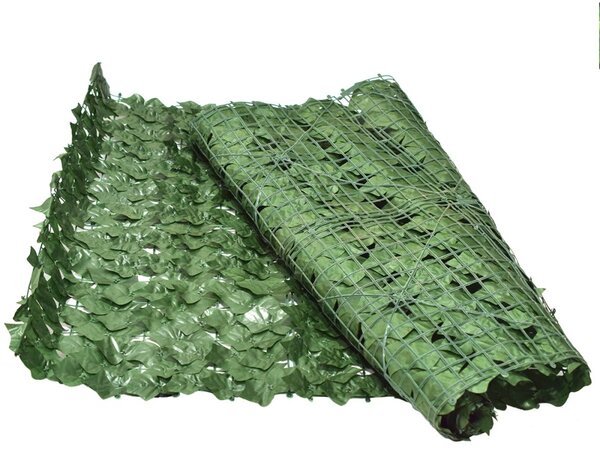 Plasa gard, frunze artificiale, Naimeed D4959, Iedera, paravan pentru balcon, terasa si gard, Verde