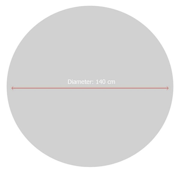 Covor BASKETBALL, 140x140 cm, forma rotunda, poliester/stofa catifelat