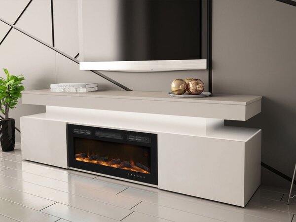 Comoda TV 2D cu semineu Lestirola Bis LED