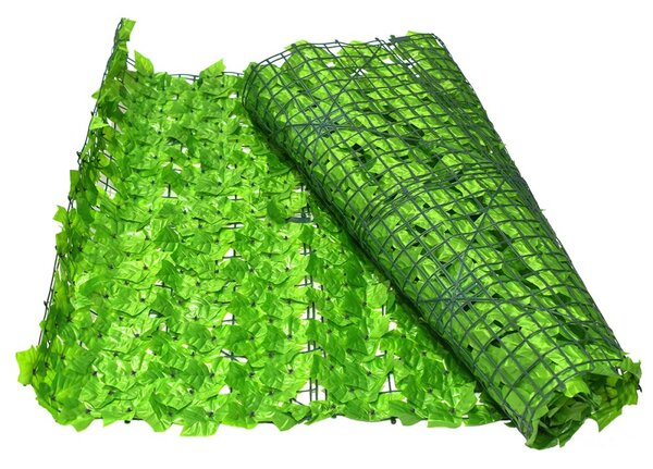 Plasa gard, frunze artificiale, Naimeed D4960, Iedera, paravan pentru balcon, terasa si gard, Verde Deschis