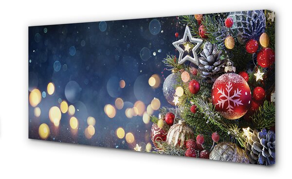 Tablouri canvas Crăciun decorare copac zăpadă