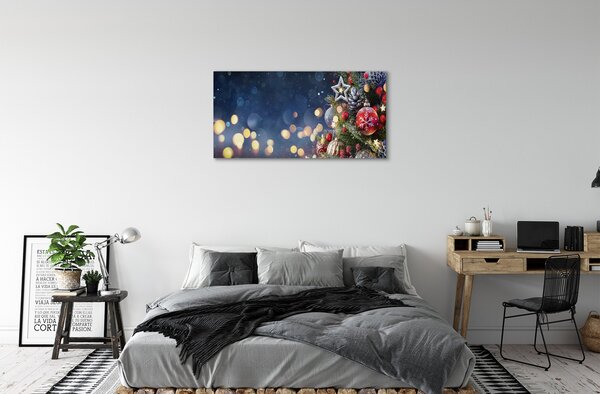 Tablouri canvas Crăciun decorare copac zăpadă