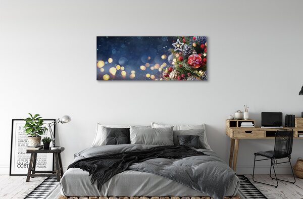 Tablouri canvas Crăciun decorare copac zăpadă