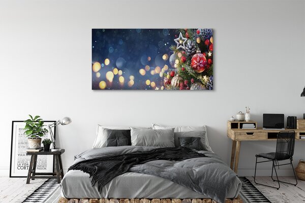 Tablouri canvas Crăciun decorare copac zăpadă