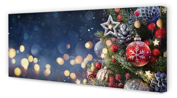 Tablouri canvas Crăciun decorare copac zăpadă