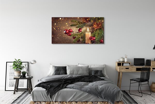 Tablouri canvas Nuiele fleacurile lumânare conuri