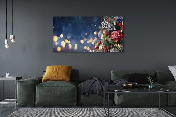 Tablouri canvas Crăciun decorare copac zăpadă