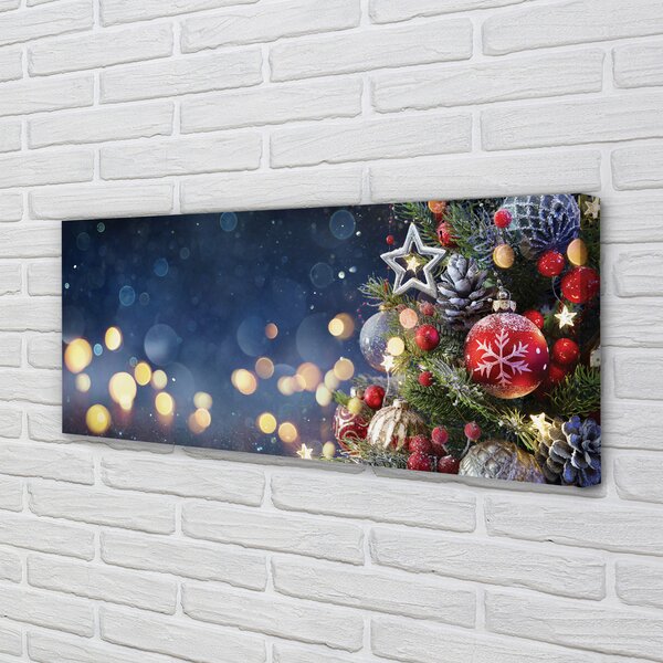 Tablouri canvas Crăciun decorare copac zăpadă