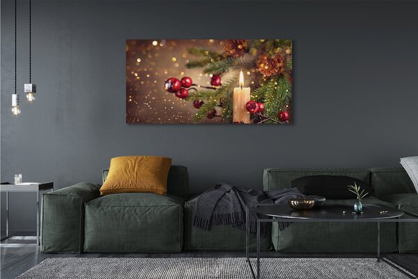 Tablouri canvas Nuiele fleacurile lumânare conuri