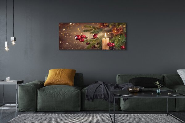 Tablouri canvas Nuiele fleacurile lumânare conuri