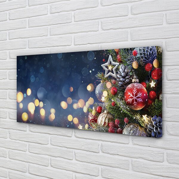 Tablouri canvas Crăciun decorare copac zăpadă