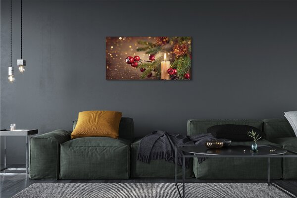 Tablouri canvas Nuiele fleacurile lumânare conuri