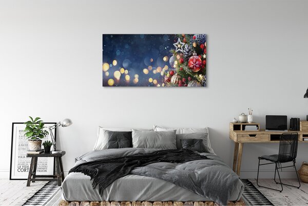 Tablouri canvas Crăciun decorare copac zăpadă