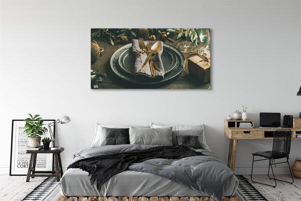 Tablouri canvas Placă tacâmuri fleacurile cadouri