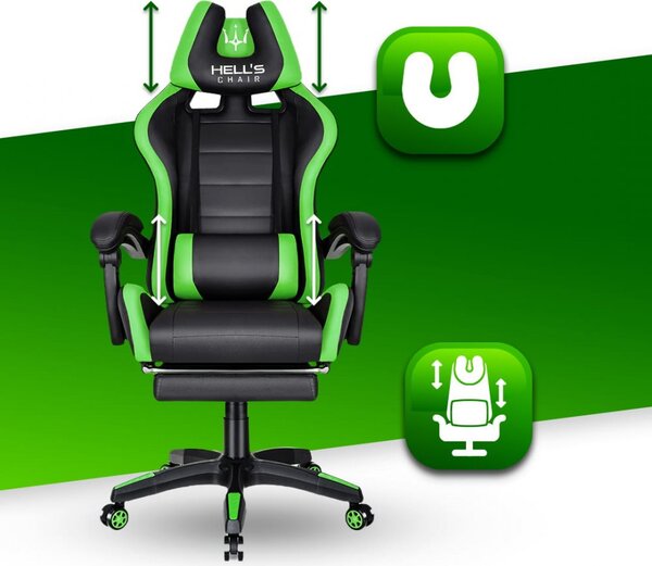 Scaun de gaming HC-1039 Green