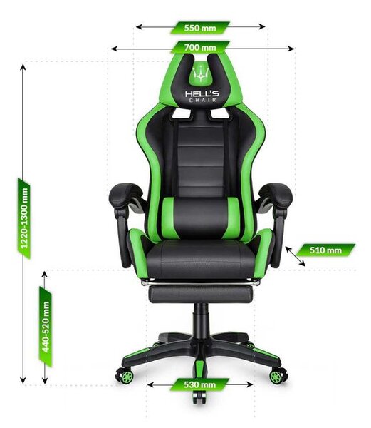 Scaun de gaming HC-1039 Green