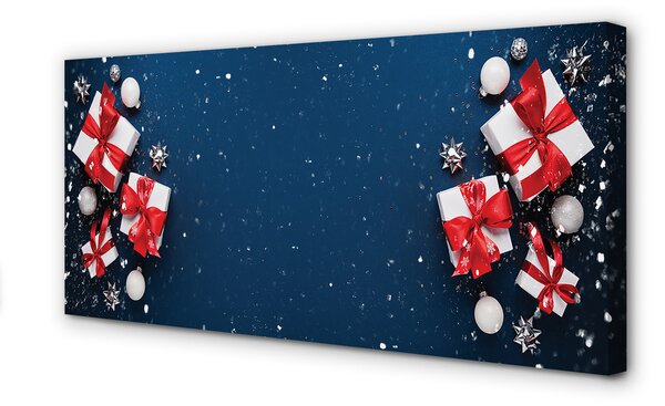Tablouri canvas Cadouri baubles zăpadă