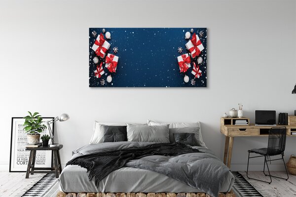 Tablouri canvas Cadouri baubles zăpadă