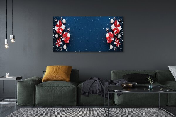 Tablouri canvas Cadouri baubles zăpadă