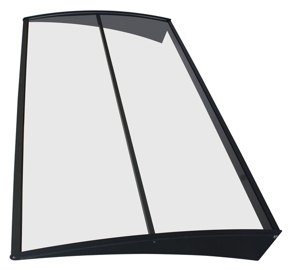 Copertină COR PRO 140x80 cm din aluminiu și plexiglas – Negru/Transparent