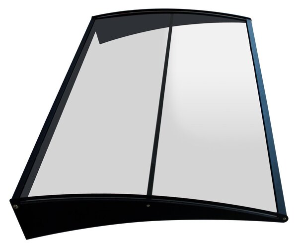 Copertină COR PRO 140x80 cm din aluminiu și plexiglas – Negru/Transparent