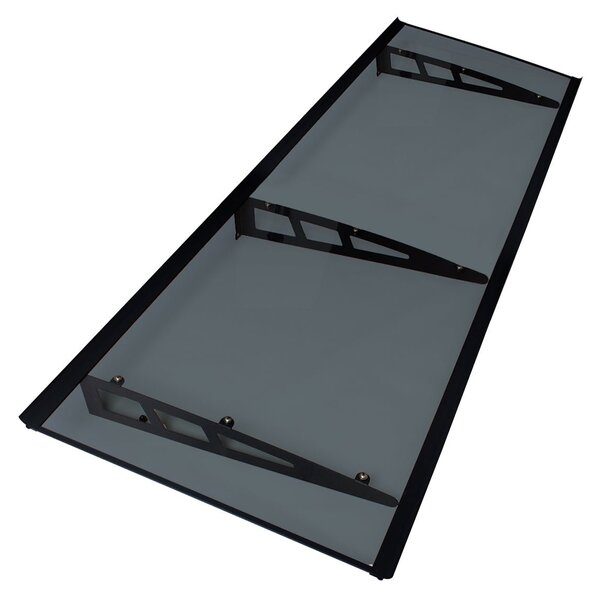 Copertină VIVIEN PRO 200x80 cm din aluminiu și plexiglas – Negru/Antracit