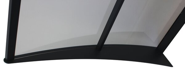 Copertină COR PRO 140x80 cm din aluminiu și plexiglas – Negru/Transparent