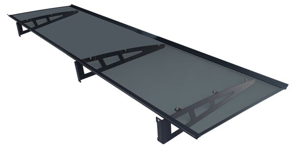 Copertină VIVIEN PRO 200x80 cm din aluminiu și plexiglas – Negru/Antracit