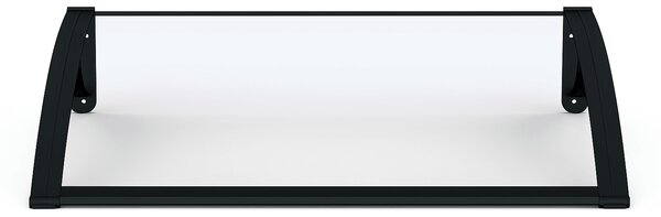 Copertină PRO 150x100 cm din aluminiu și plexiglas – Negru/Transparent